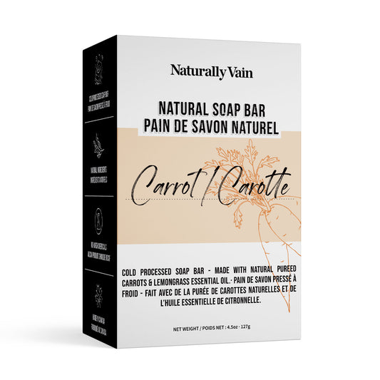 Carrot: Cold Processed Soap Bar with Carrot Extract to Nourish Dry + Dull Skin