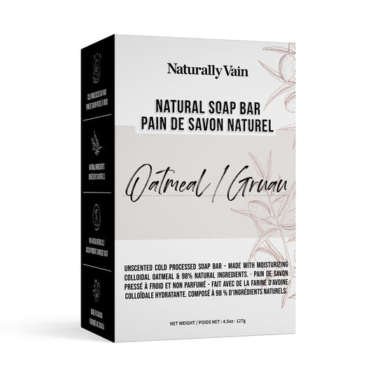 Oatmeal: Cold Processed Soap Bar to Hydrate Dry, Sensitive + Normal skin types