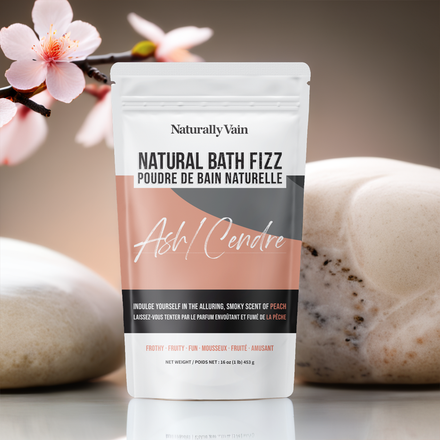 Ash Bath Fizz: Smoky Peach Ember