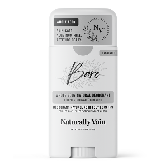 Bare: Whole Body Unscented Natural Deodorant for Sensitive Skin