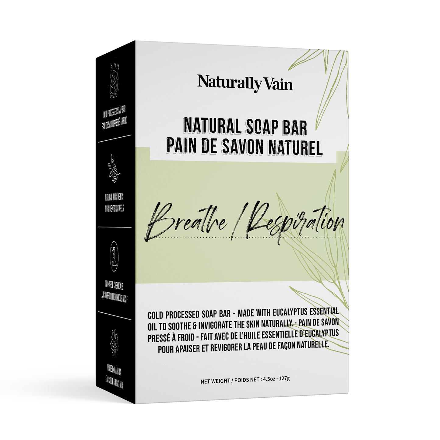 Breathe: Cold Processed Soap Bar with Eucalyptus for Oily + Congested Skin