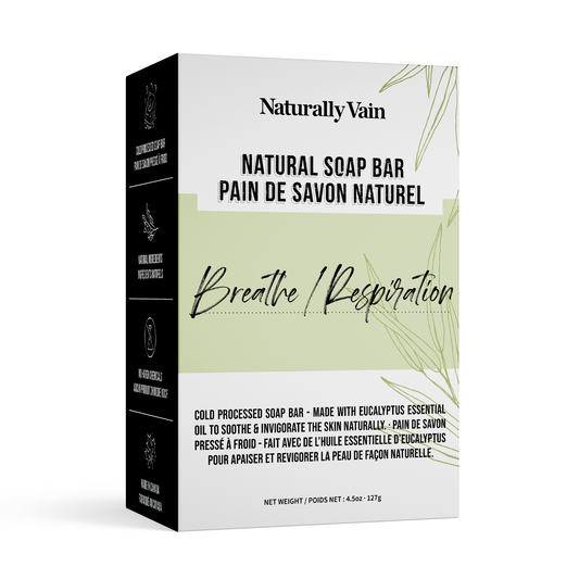 Breathe: Cold Processed Soap Bar with Eucalyptus for Oily + Congested Skin
