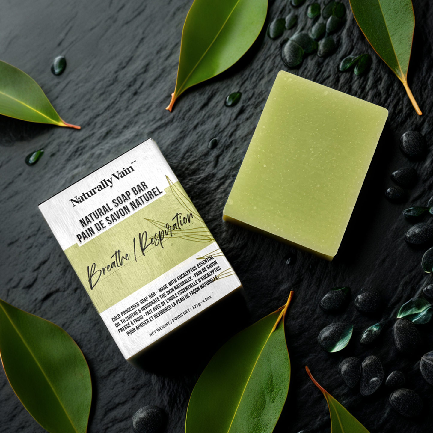 Breathe: Cold Processed Soap Bar with Eucalyptus for Oily + Congested Skin
