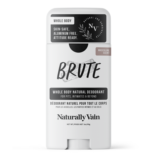 Brute: Whole Body Natural Deodorant with Masculine Teakwood & Musk Aromas