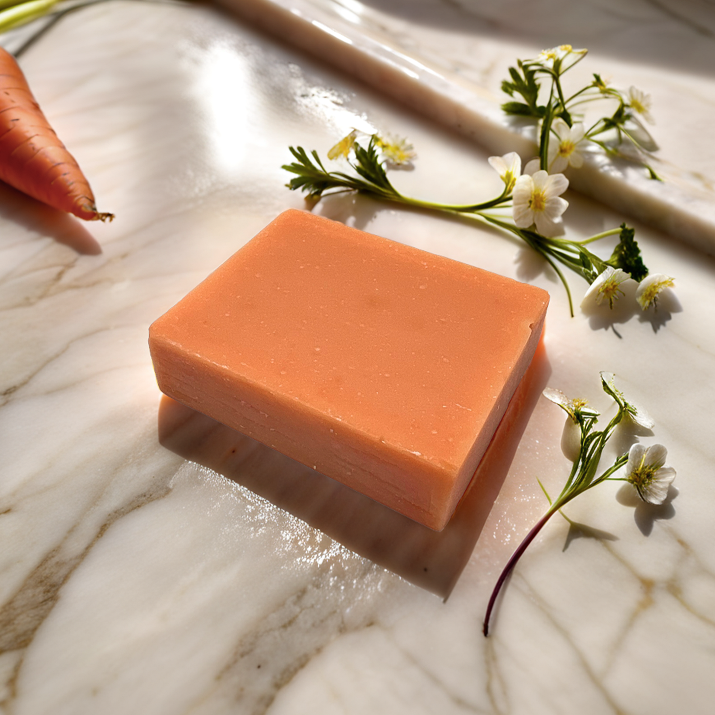 Carrot: Cold Processed Soap Bar with Carrot Extract to Nourish Dry + Dull Skin