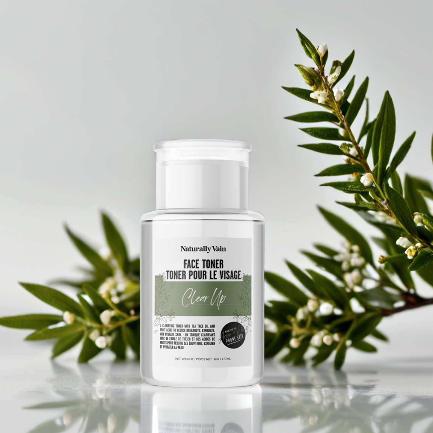 Clear Up: Clarifying Face Toner for Acne + Oily Prone Skin