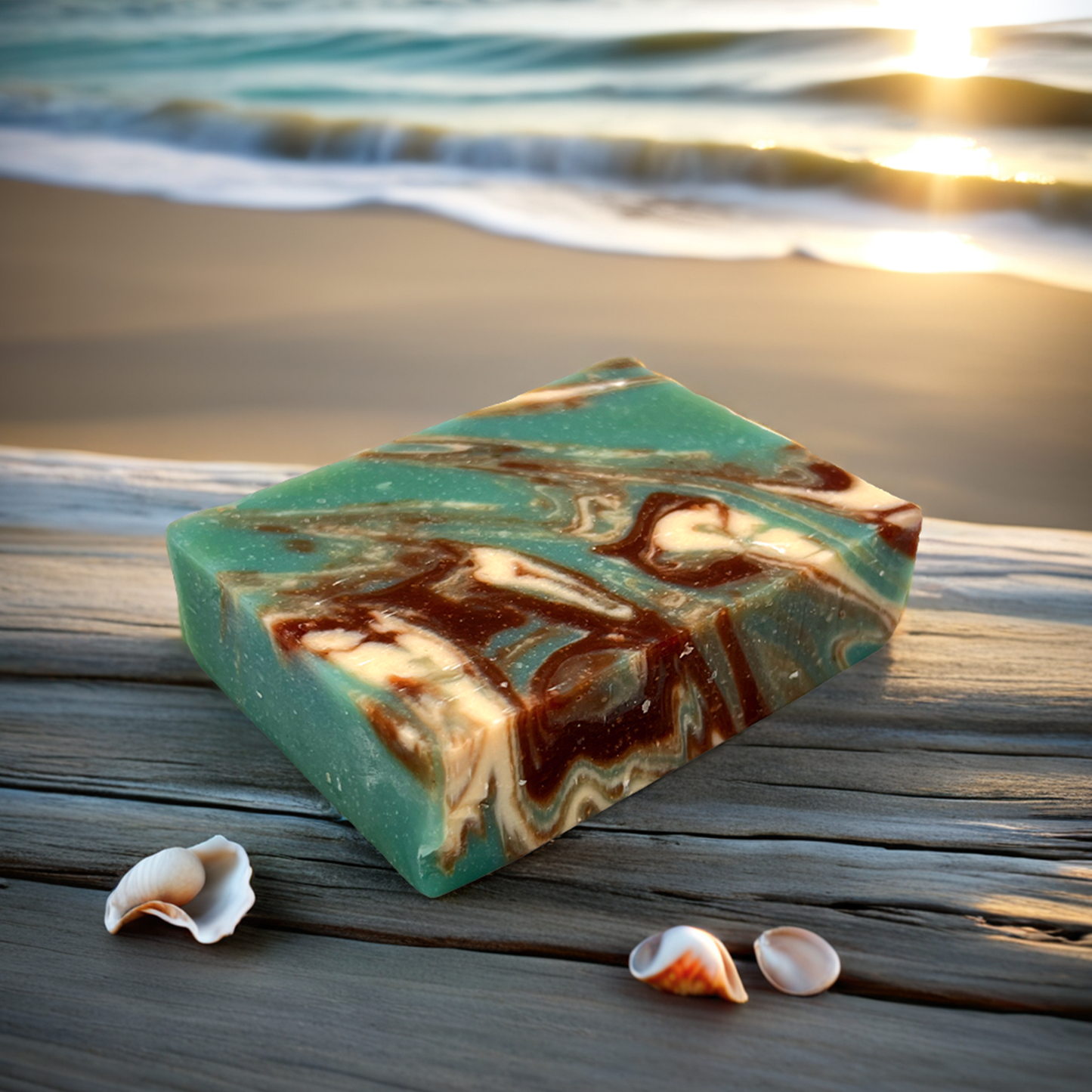 Coastal: Cold Processed Soap Bar with Rich Cocoa Powder for a Smooth, Invigorating Cleanse