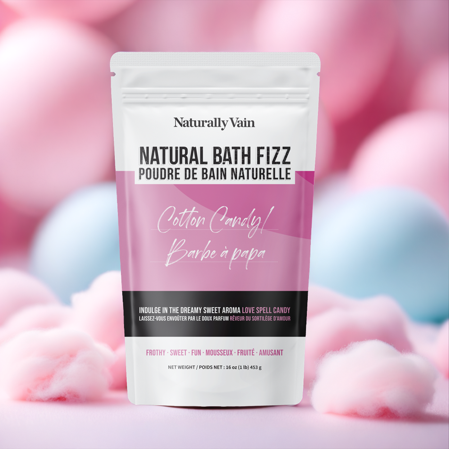 Cotton Candy Bath Fizz: Dreamy Love Spell