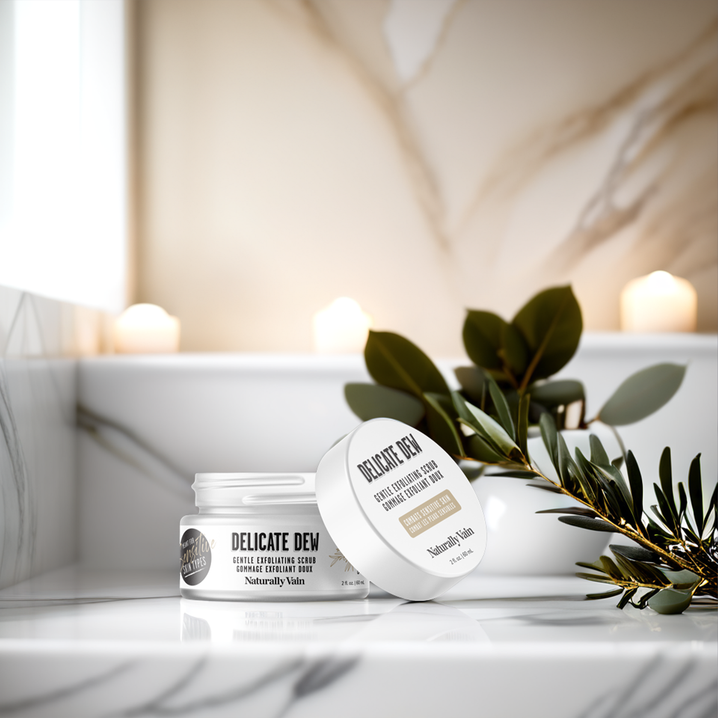 Delicate Dew: Gentle Exfoliating Face Scrub for Sensitive Skin