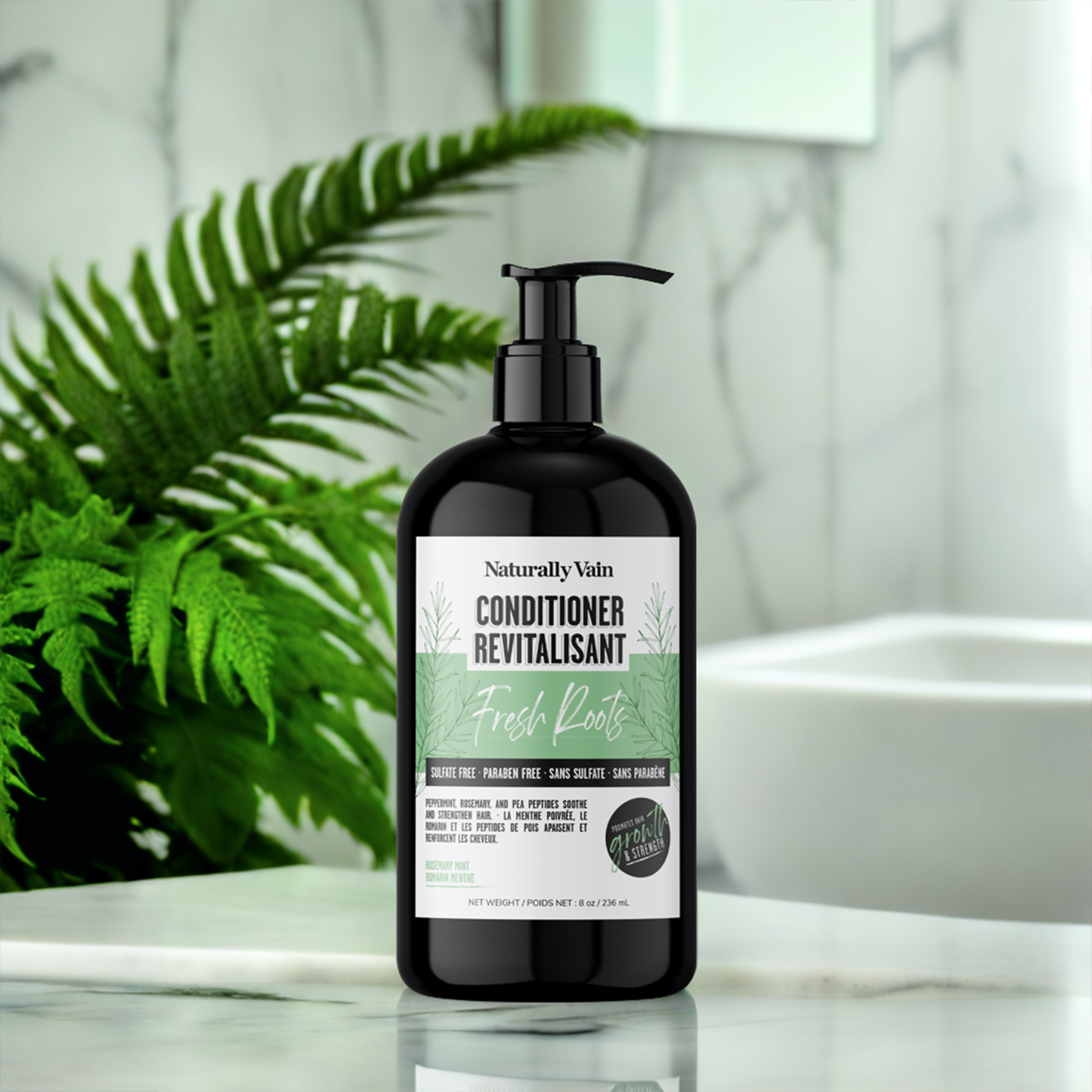Fresh Roots: Rosemary Formulated Conditioner to Promote Hair Growth + Healthy Scalp