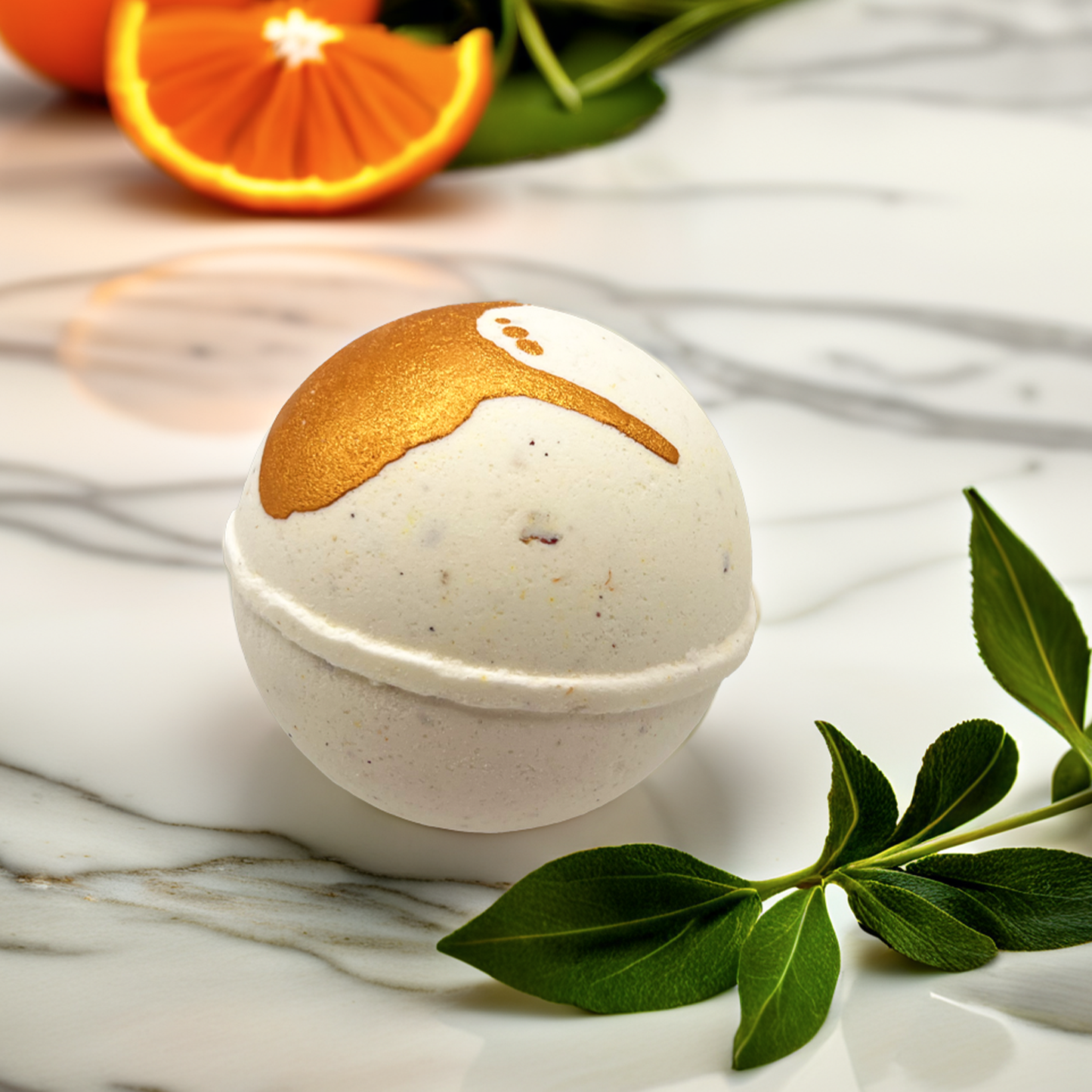 Fresh Orange: Natural Bath Bomb to Energize and Uplift the Senses