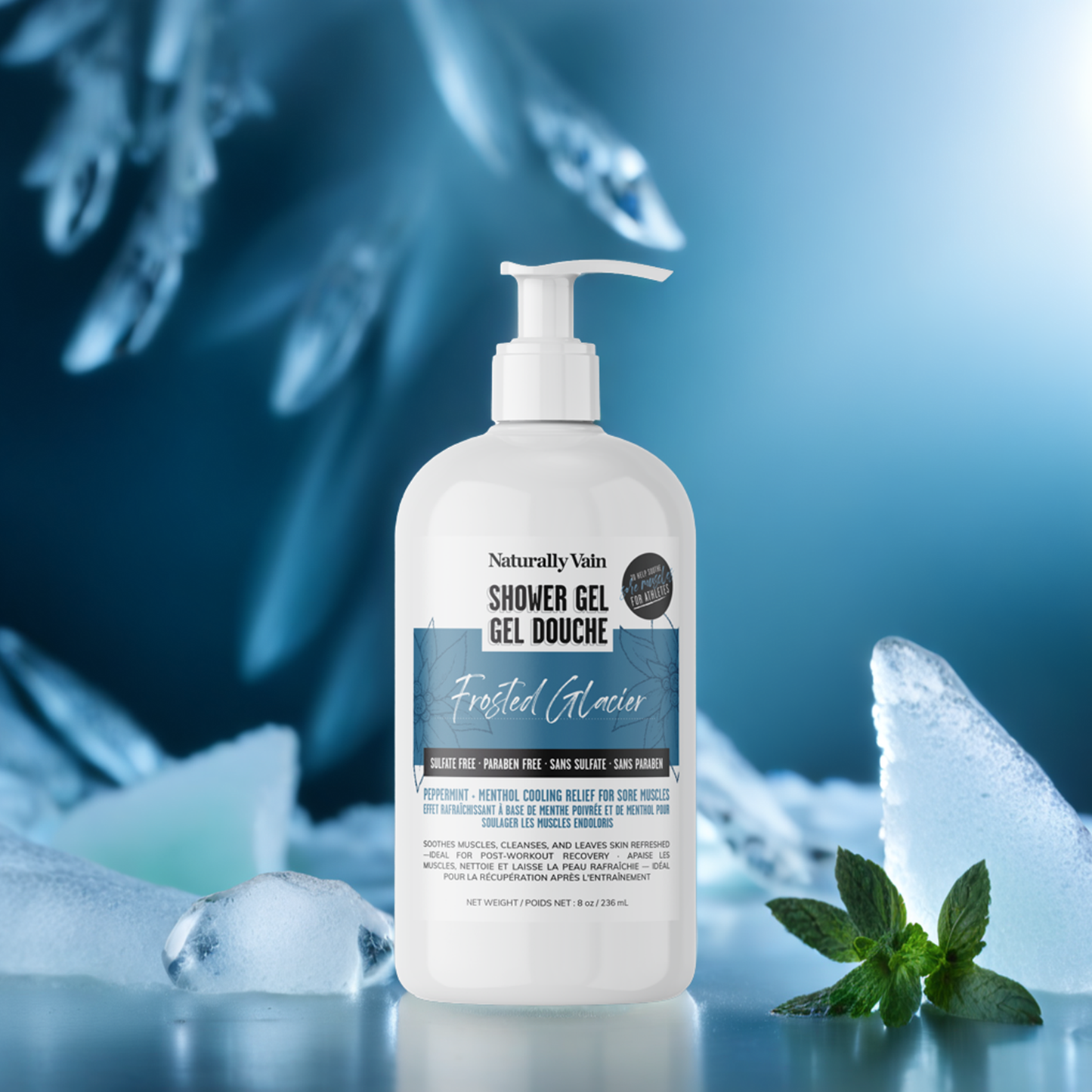 Frosted Glacier: Shower Gel to Soothe Sore Muscles