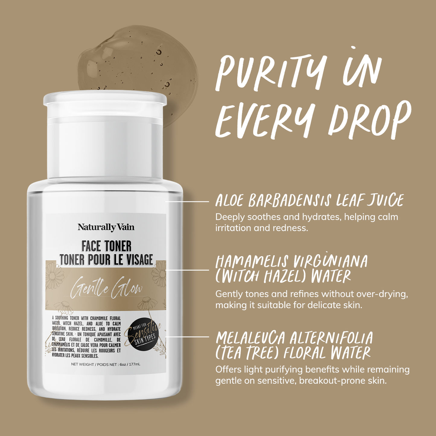 Gentle Glow: Soothing Face Toner for Redness + Sensitive Skin