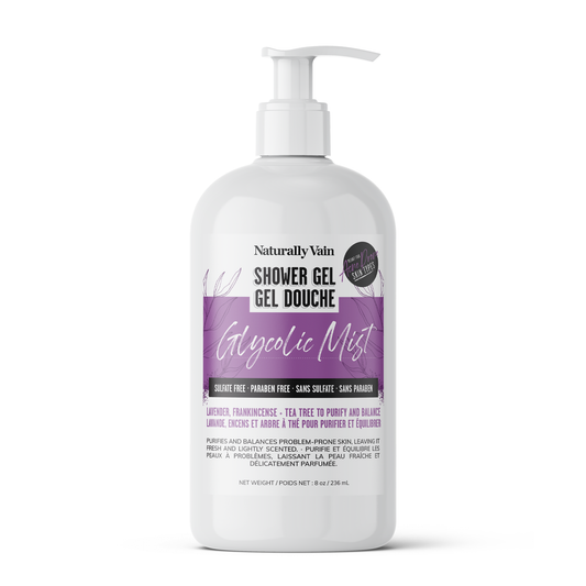 Glycolic Mist: Shower Gel to Clarify, Calm, Purify