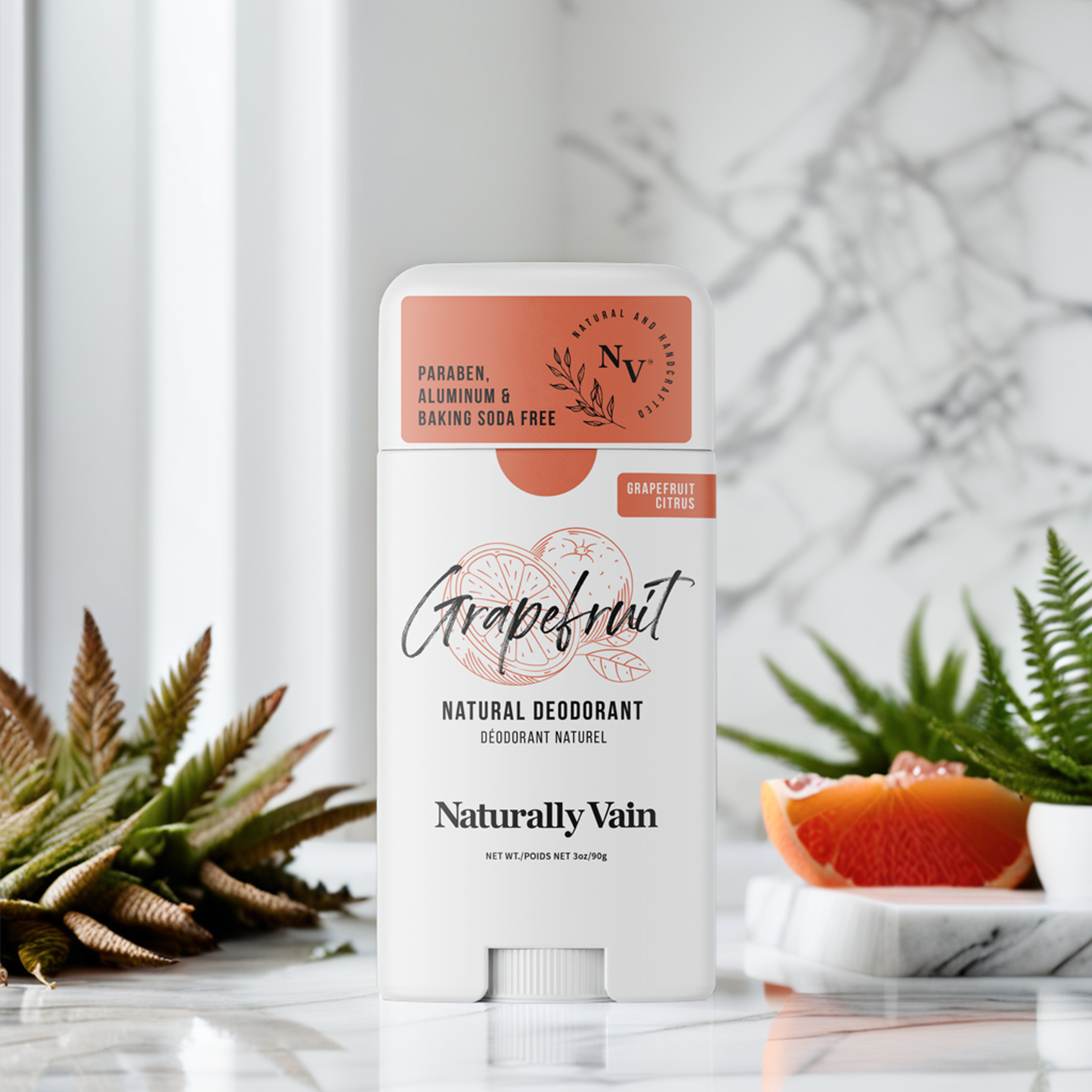 Grapefruit: Natural Deodorant with Fruity Grapefruit & Citrus Aromas