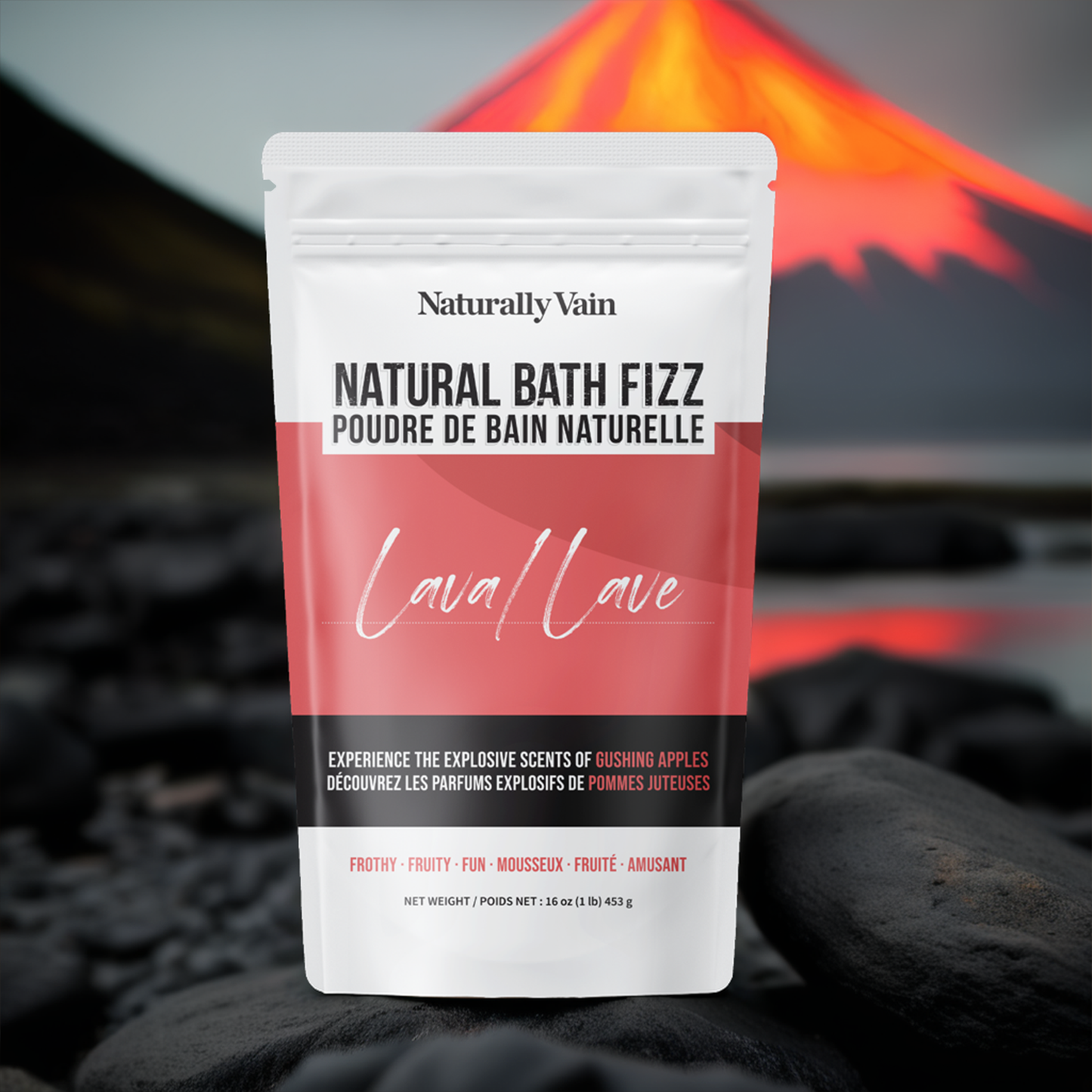 Lava Bath Fizz: Fiery Apple Explosion
