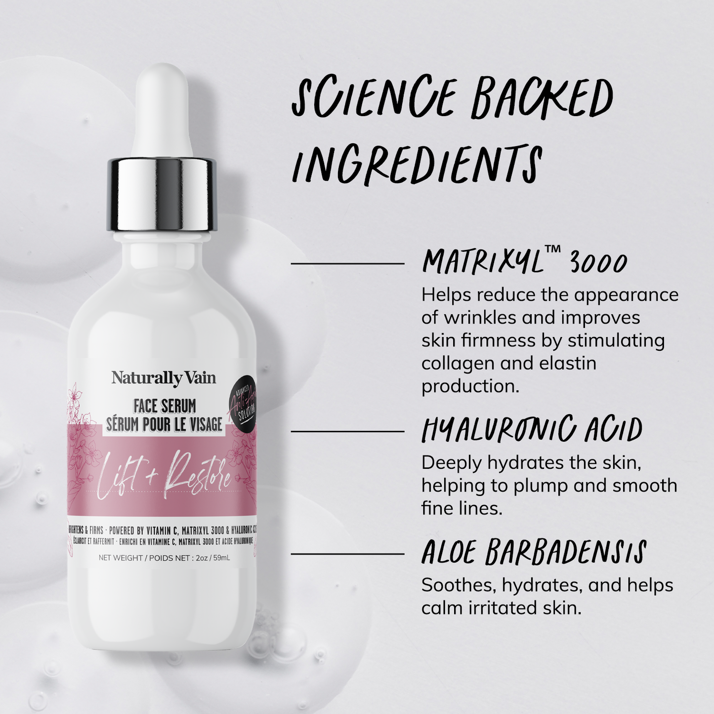 Lift + Restore: Matrixyl 3000™ Anti-Aging Face Serum Solution