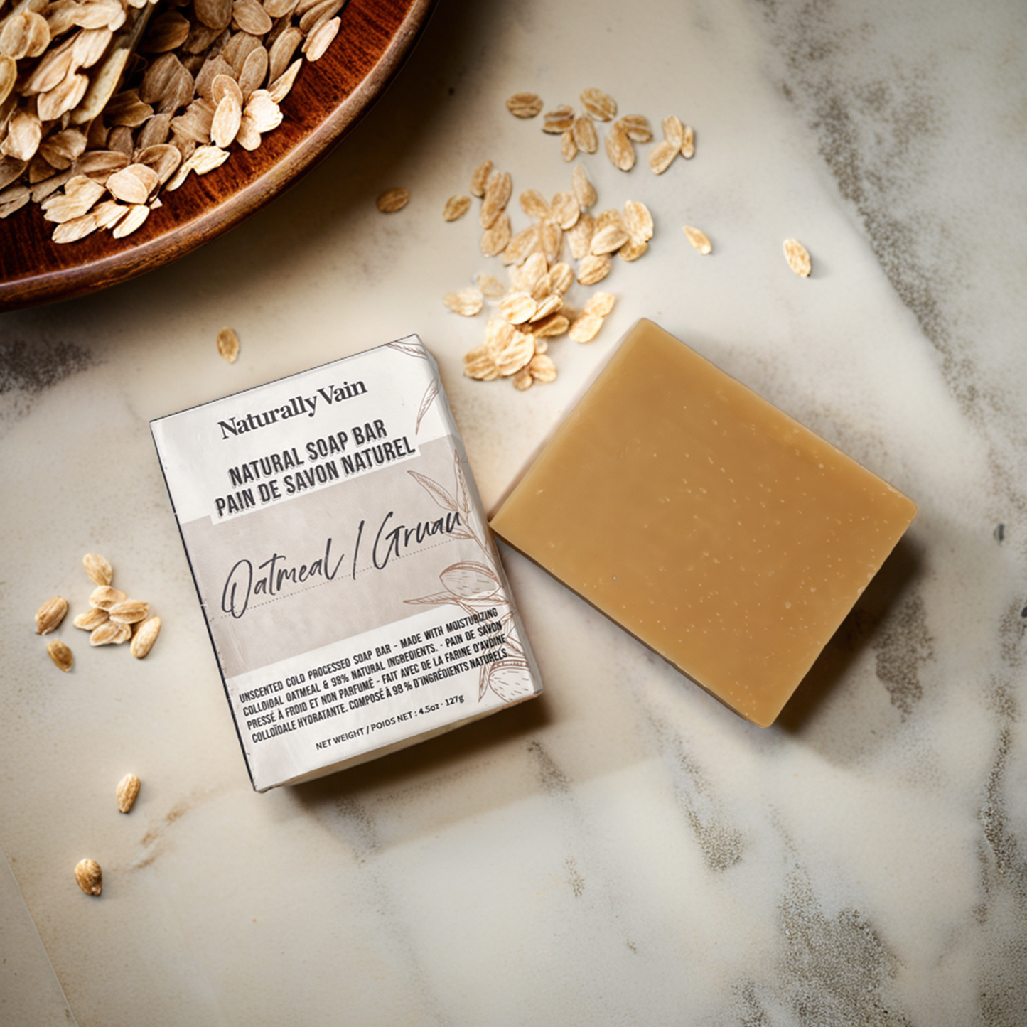 Oatmeal: Cold Processed Soap Bar to Hydrate Dry, Sensitive + Normal skin types