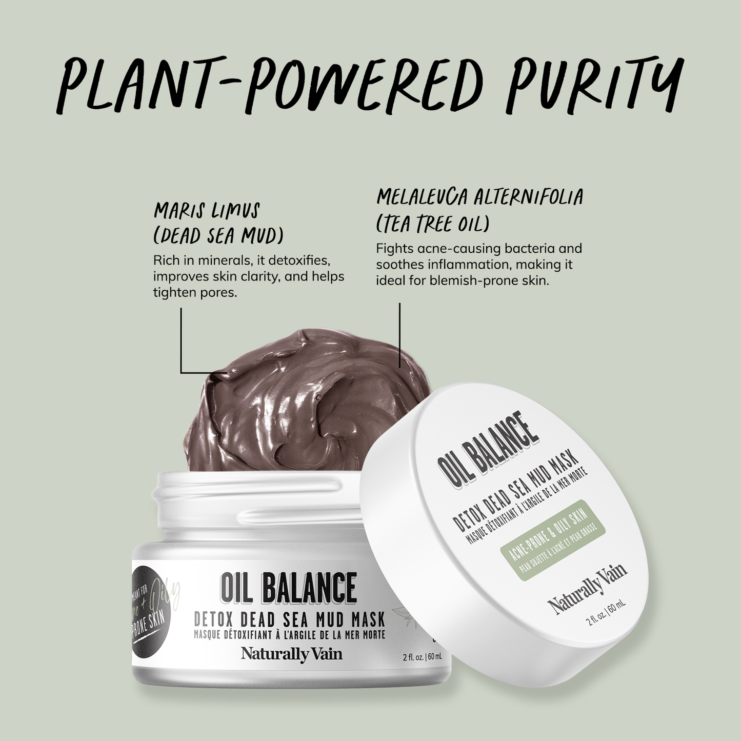 Oil Balance: Detox Dead Sea Mud Face Mask for Oily & Acne-Prone Skin