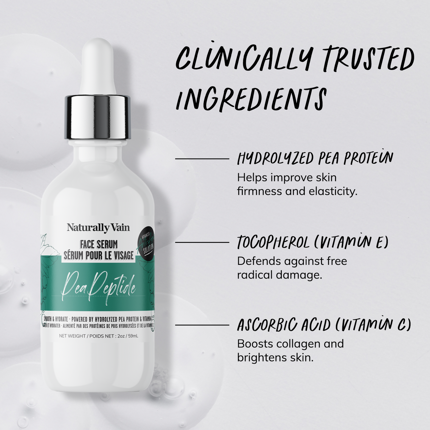 Pea Peptide: Pea Protein Powered Anti-Aging Face Serum Solution