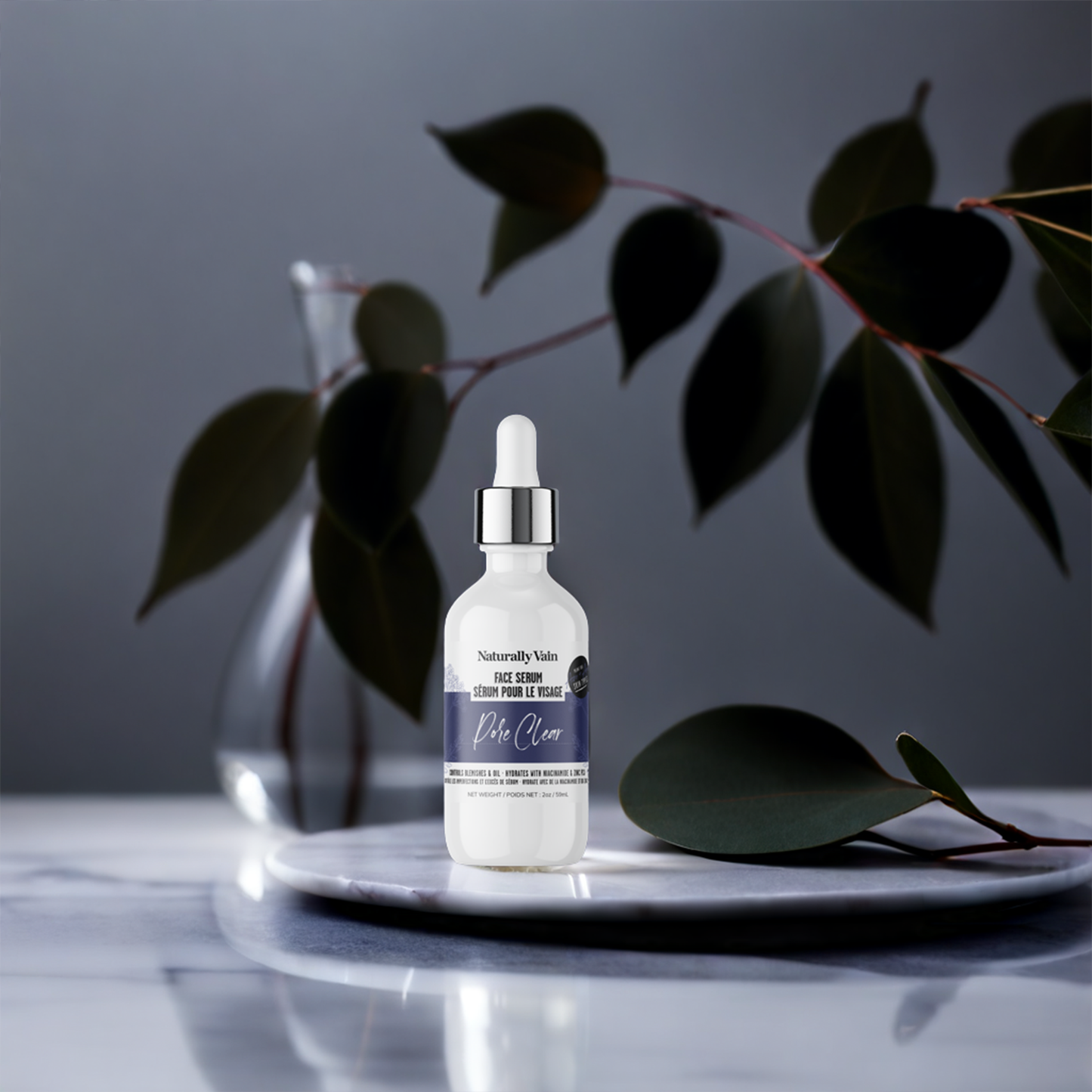 Pore Clear: Niacinamide + Zinc Powered Anti-Aging + Blemish Control Face Serum