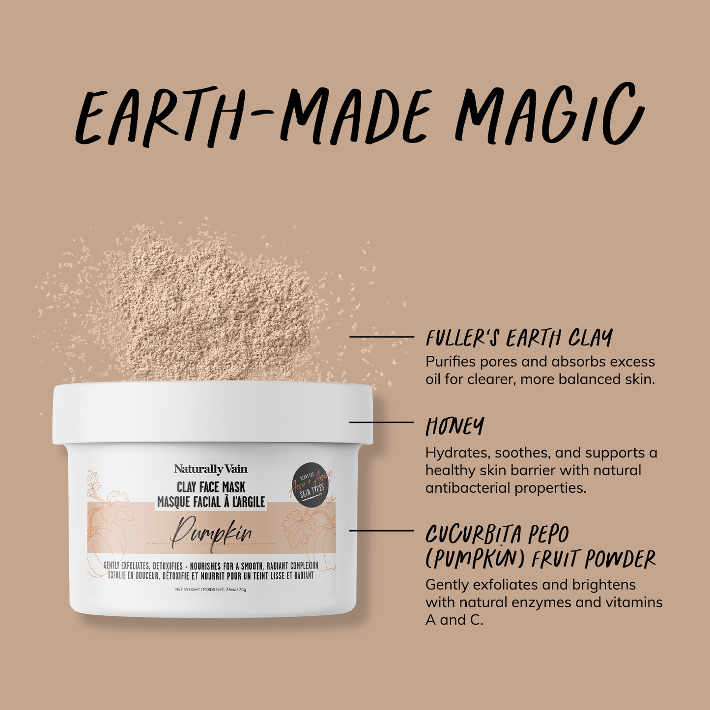 Pumpkin: Clay Face Detox Mask For Clearer, Younger-Looking Skin