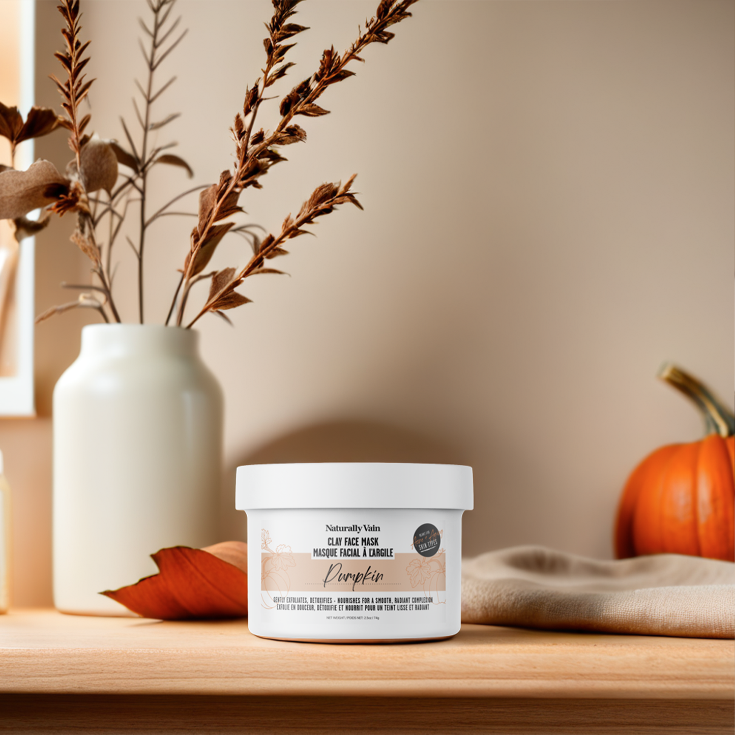 Pumpkin: Clay Face Detox Mask For Clearer, Younger-Looking Skin