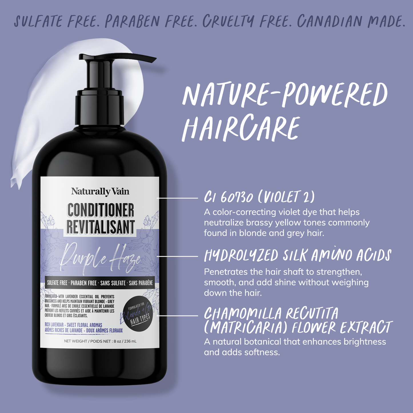 Purple Haze: Blonde + Grey Enhancing Conditioner for Brass Control