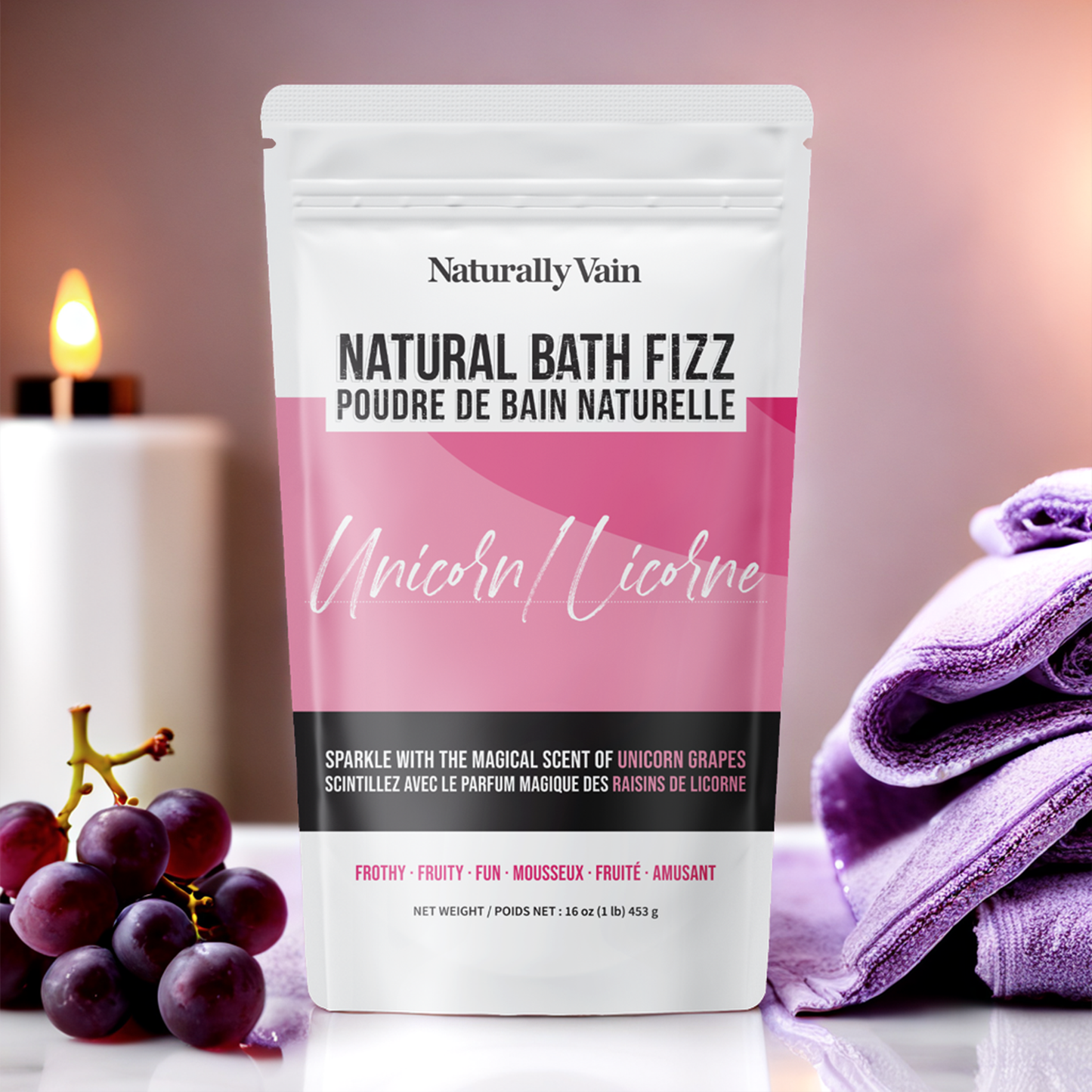 Unicorn Bath Fizz: Whimsical Grape Magic