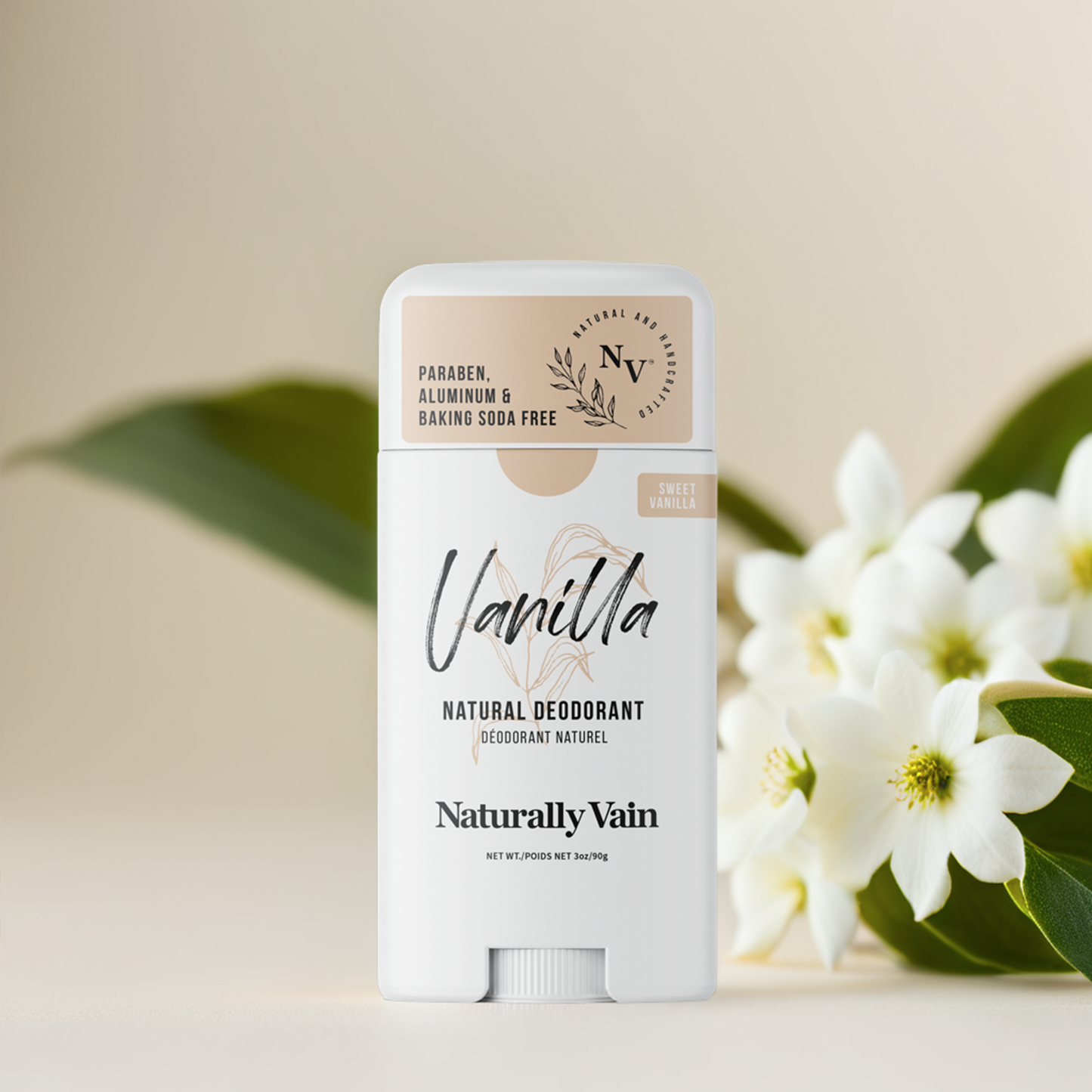 Vanilla: Natural Deodorant with Warm Vanilla Bean & Soft Sweetness