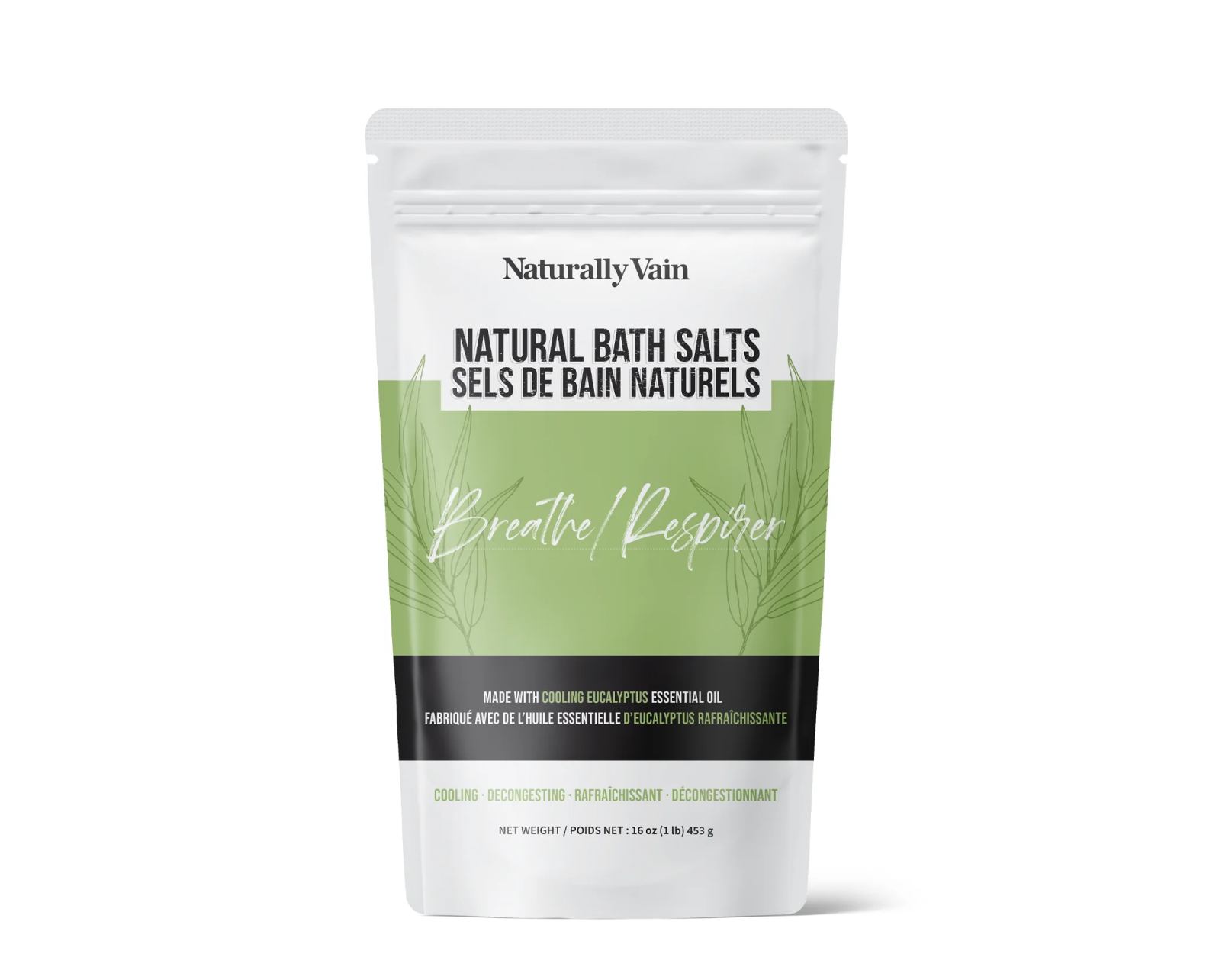 Breathe Bath Salts: Refresh & Clear with Eucalyptus Essential Oil