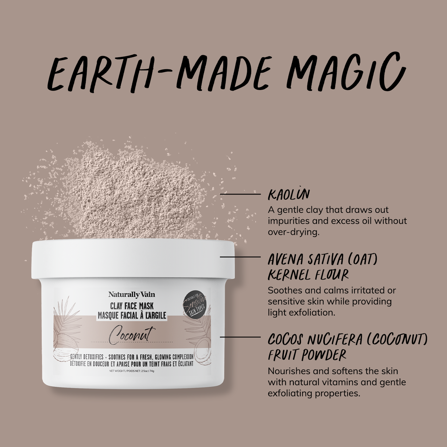 Coconut: Calming Clay Face Mask For Sensitive Skin Types