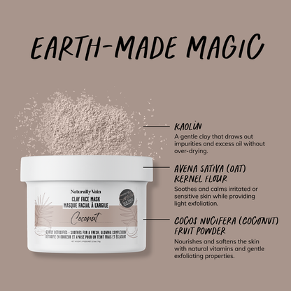 Coconut: Calming Clay Face Mask For Sensitive Skin Types