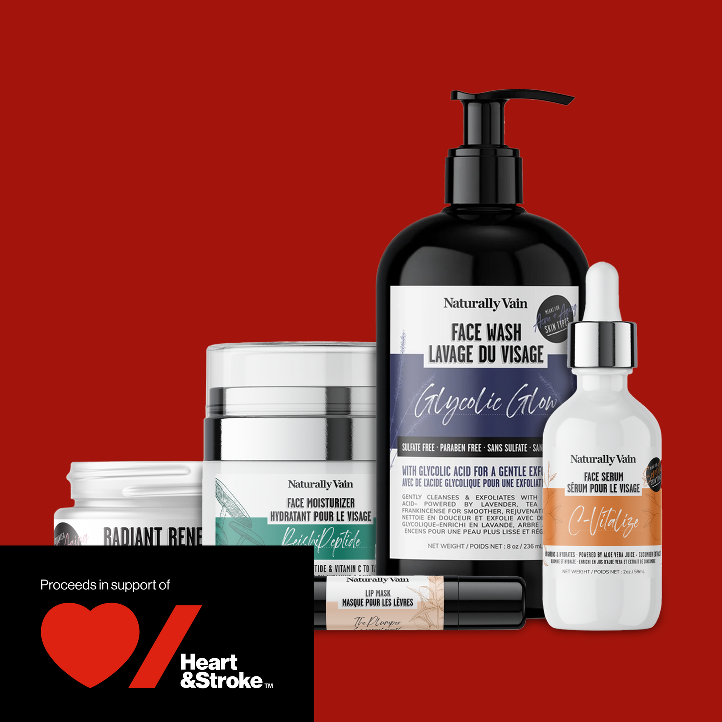 Glow & Hydrate Bundle: Essential Facial Care for Radiant, Moisturized Skin ($10 Donated to Heart&Stroke)