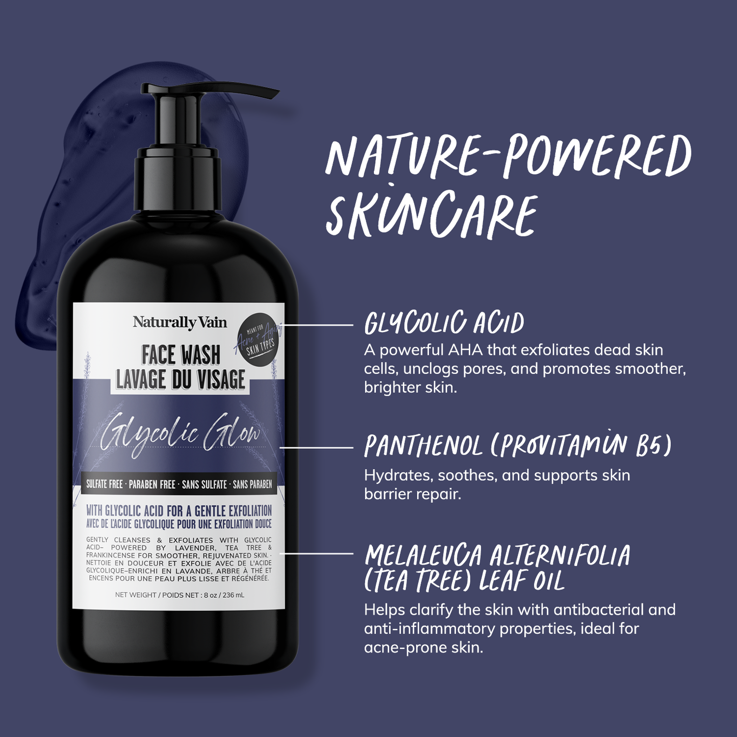 Glycolic Glow: Face Cleanser for Acne & Aging Skin