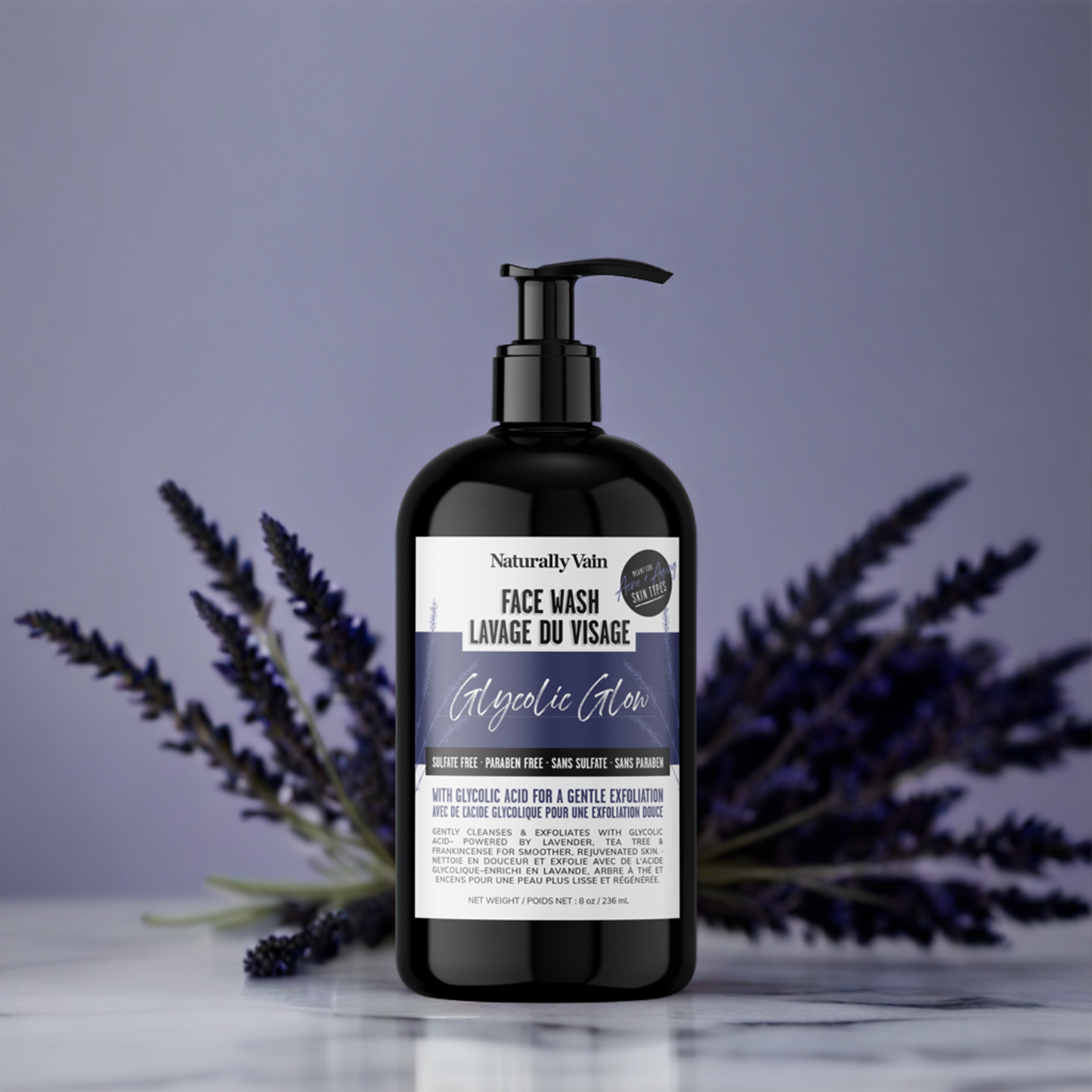 Glycolic Glow: Face Cleanser for Acne & Aging Skin