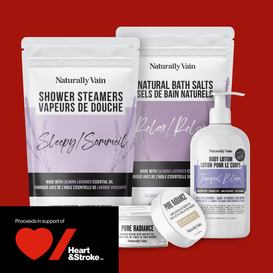 Nighttime Ritual Bundle: Lavender-infused Bath Essentials for Calming & Restful Sleep ($10 Donated to Heart&Stroke)