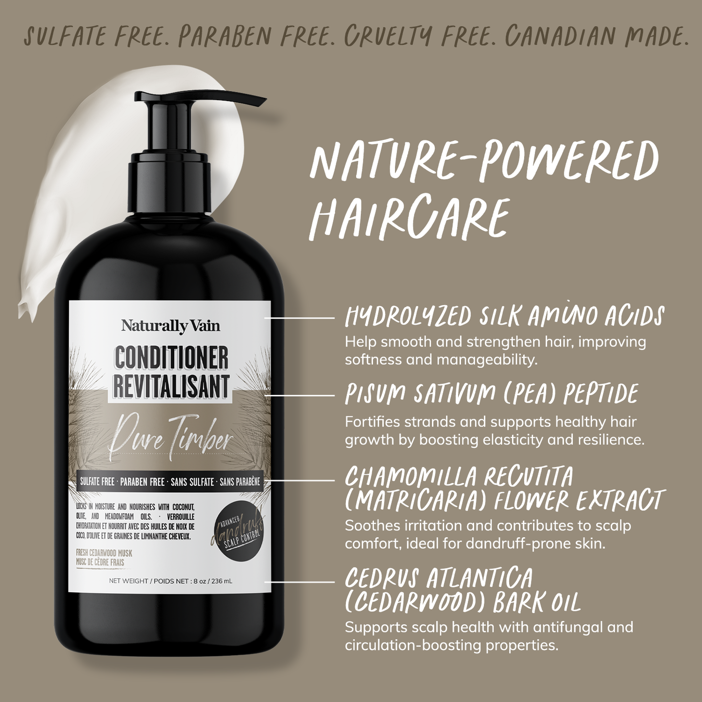 Pure Timber: Dandruff Control Conditioner for Healthy Scalp & Nourished Hair