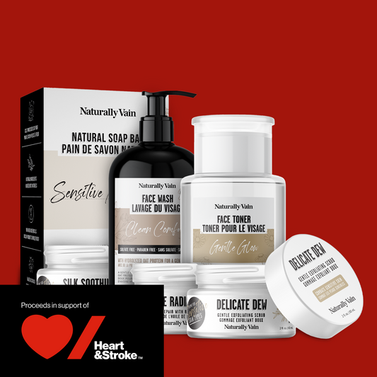 Sensitive Relief Bundle: Face Essentials for Sensitive Skin Types ($10 Donated to Heart&Stroke)