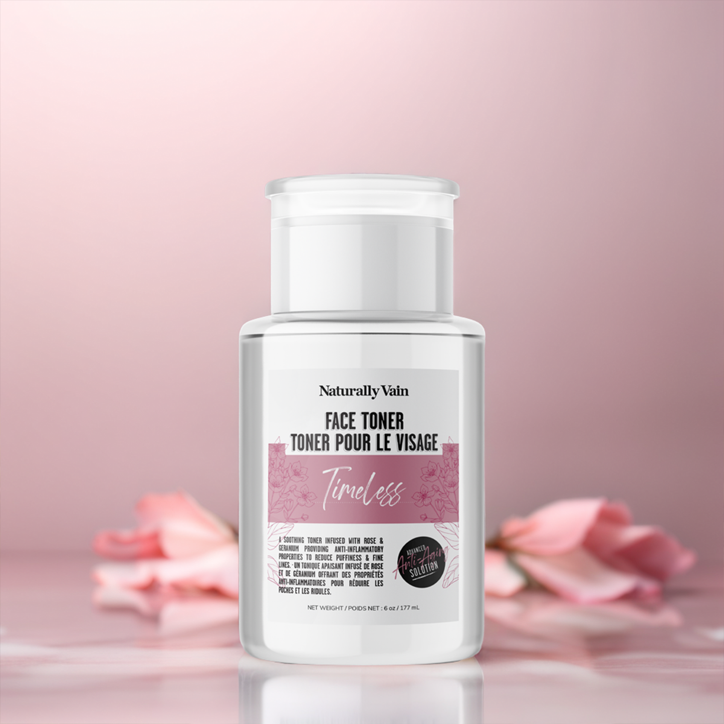 Timeless: Rose Geranium Powered Face Toner for Fine Line Control