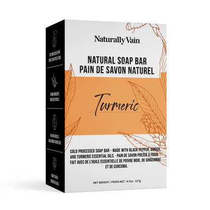 Turmeric: Cold Processed Soap Bar with Turmeric, Ginger + Black Pepper for Uneven Skin Tones