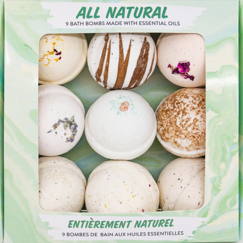 Natural Bath Bomb 9 Pack